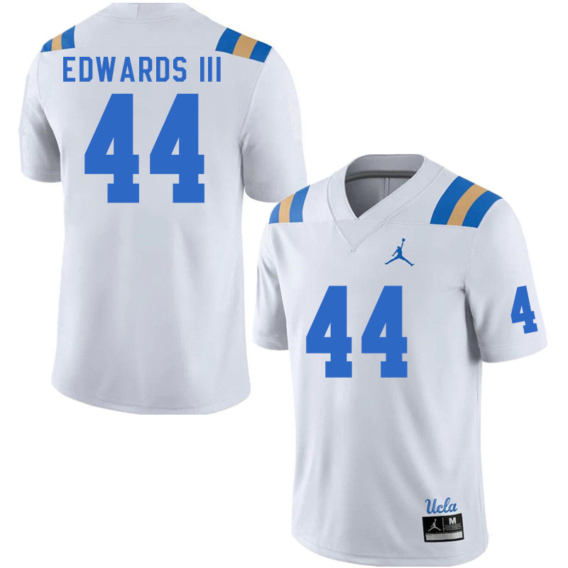Men #44 Larry Edwards III UCLA Bruins College Football Jerseys Stitched Sale-White - Click Image to Close